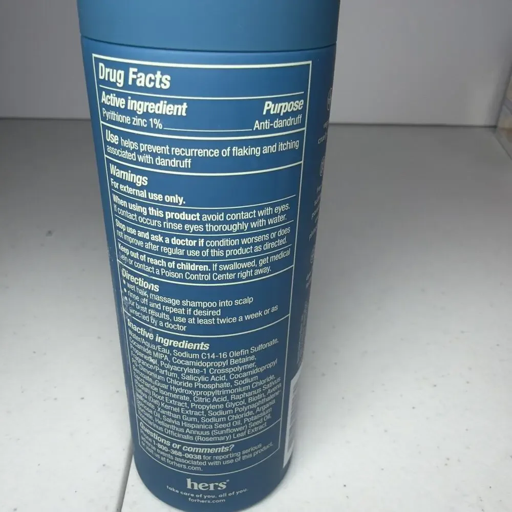 Hers Anti-dandruff Shampoo Clear Slate 6.4 oz Botanical Garden Scent